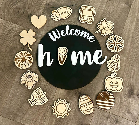 Welcome Home Interchangable Sign